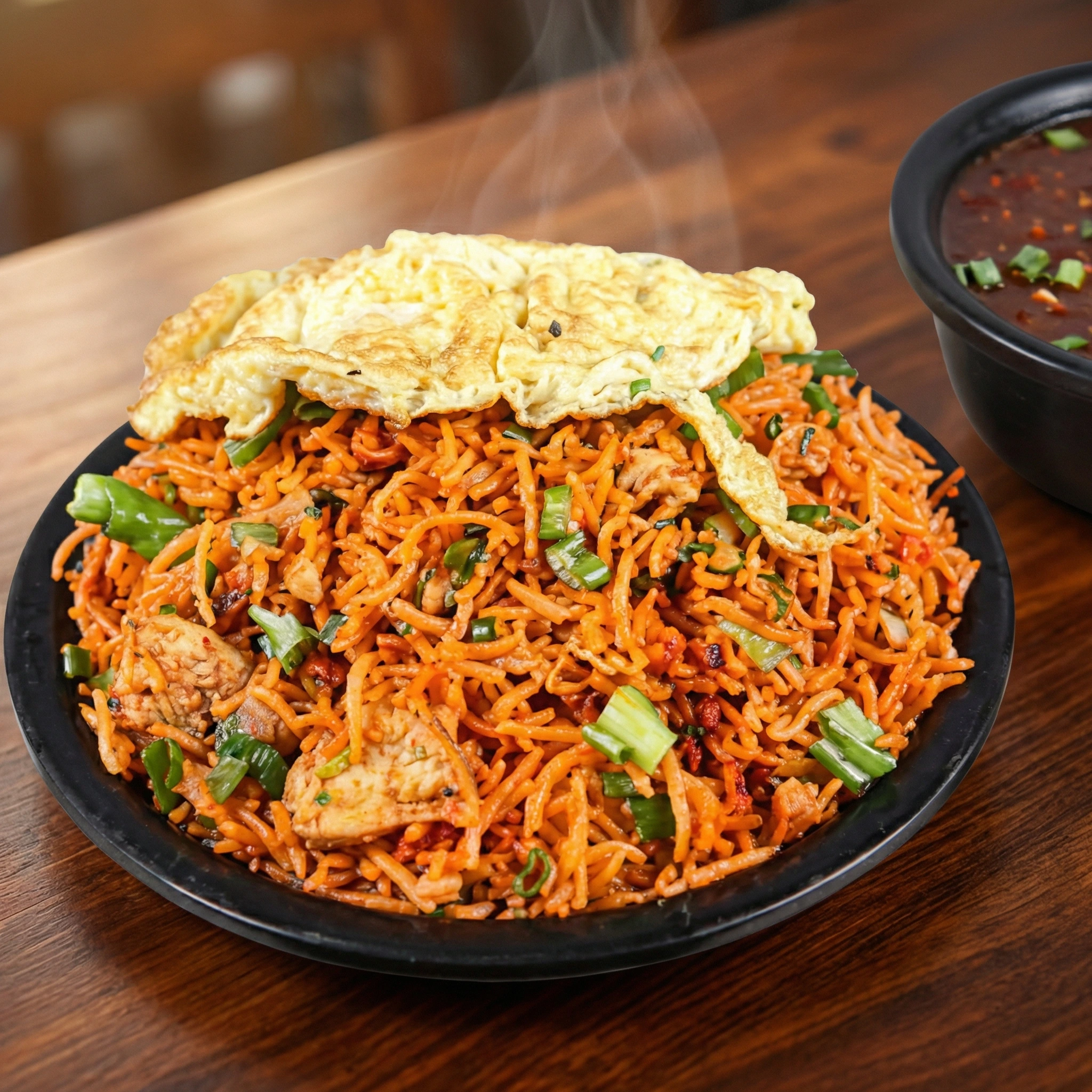 Triple Schezwan Chicken - spicy Indo-Chinese chicken at Bollywood Box Calgary